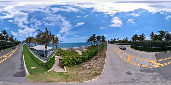 パームビーチ アメリカ 2023年5月11日 360 Vr豊かで有名なパームビーチFlの家の等角写真 — ストック写真