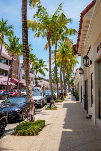Palm Beach Usa Mayo 2023 Vista Vertical Calle Worth Avenue — Foto de Stock