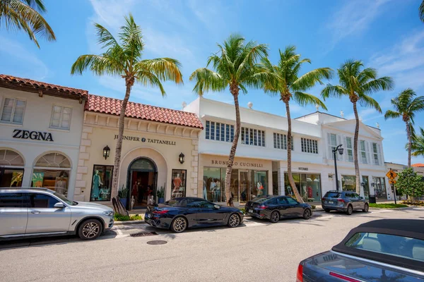Palm Beach Mai 2023 Magasins Luxe Sur Worth Avenue Palm — Photo