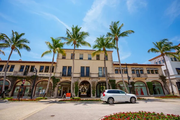 Palm Beach Usa May 2023 Upscale Shops Historic Buildings Palm — Stock Photo, Image