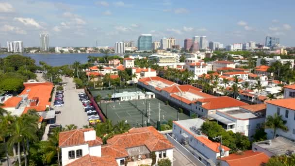 Luchtfoto Video Everglades Club Palm Beach Florida — Stockvideo
