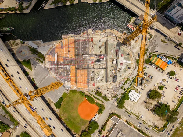 Miami Abd Mayıs 2023 River District 501 Bulvar Inşaatı Devam — Stok fotoğraf