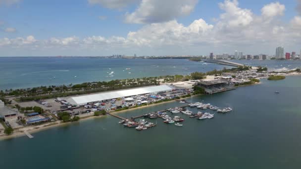 ドローンビデオ Soflo Boat Show Miami — ストック動画