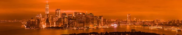 Orange Dimma Och Rök New York 2023 — Stockfoto