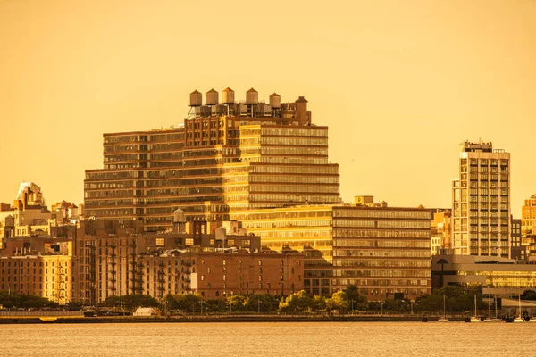 New Yorker Skyline Orangetönen — Stockfoto