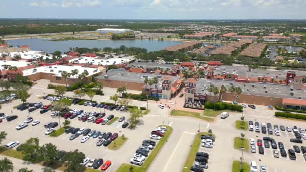 Vídeo Estático Aéreo Miromar Outlet Tiendas Estero Florida España — Vídeo de stock