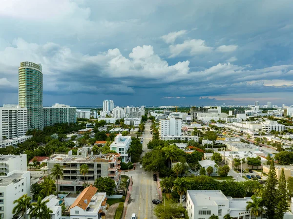 Sturm Trübt South Florida Miami Beach Sturm Und Hurrikan Saison — Stockfoto