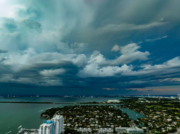 Hurricane Approaching Miami Florida — Stock Photo, Image