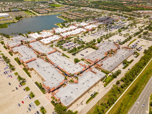 Aerial panorama of Sawgrass Mills Outlet Mall Sunrise Florida USA