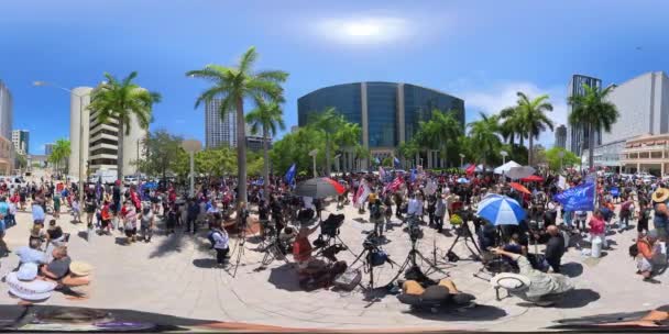Miami Usa Червня 2023 Дональд Трамп Звинувачує Змі Суду Маямі — стокове відео
