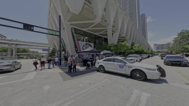 Miami Usa Június 2023 Videó Rendőrség Lezárja Utakat Wilkie Ferguson — Stock videók