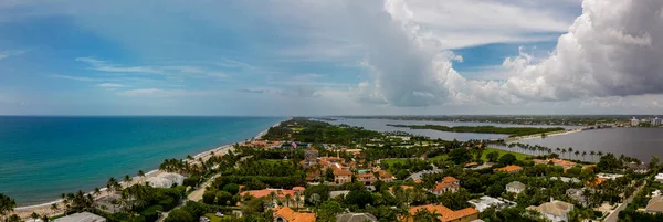Palm Beach Usa Června 2023 Drone Panorama Mar Lago Luxusní — Stock fotografie