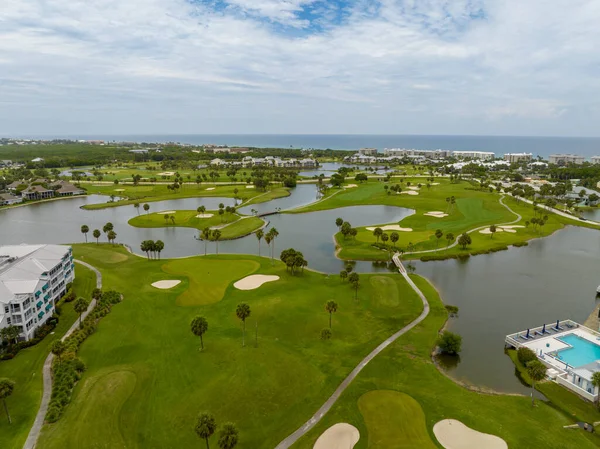 Foto Aeree Campo Golf Paesaggi Stuart Florida — Foto Stock
