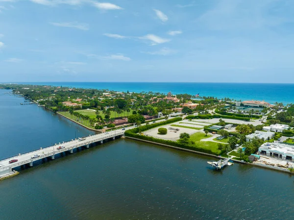 Palm Beach Yhdysvallat Kesäkuu 2023 Antenni Lähikuva Mar Lago Resort — kuvapankkivalokuva