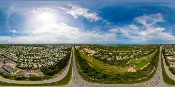 Hobe Sound Deki Fakir Mahallelerden Zenginleri Ayıran 360 Numaralı Hava — Stok fotoğraf
