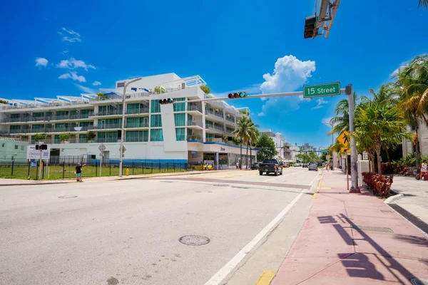 Miami Beach Usa Juni 2023 Miami Beach 15Th Street Och — Stockfoto