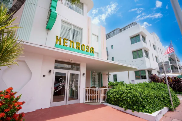 Miami Beach Yhdysvallat Kesäkuuta 2023 Henrosa Hotel Miami Beach Sobe — kuvapankkivalokuva