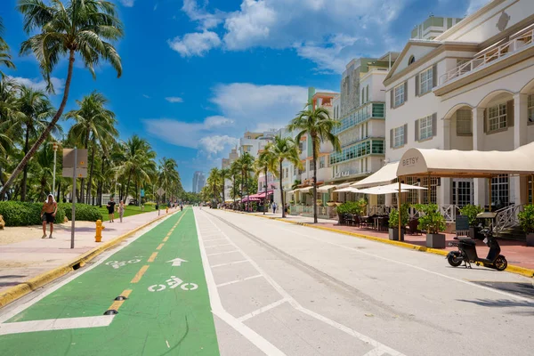 Miami Beach Eua Junho 2023 Miami Beach Ocean Drive Ciclovias — Fotografia de Stock