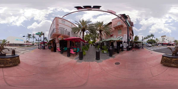 美国佛罗里达州迈阿密海滩 2023年6月29日 360照片埃斯波诺拉路餐馆旅游胜地 — 图库照片