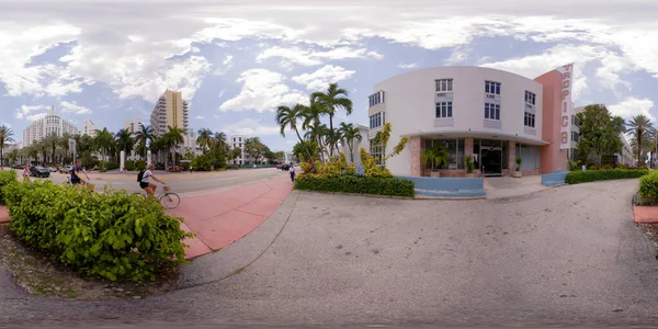 Miami Beach Florida Usa Juni 2023 360 Gleicheckige Kugelförmige Aufnahme — Stockfoto