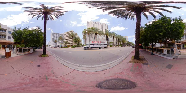 マイアミビーチ アメリカ フロリダ州 2023年6月29日 360度矩形の球面写真エキストラバージンビストロレストラン — ストック写真