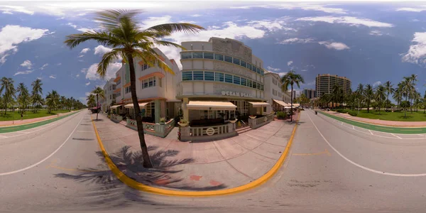 Miami Beach Usa Juni 2023 360 Ekvirektangulärt Sfäriskt Foto Ocean — Stockfoto
