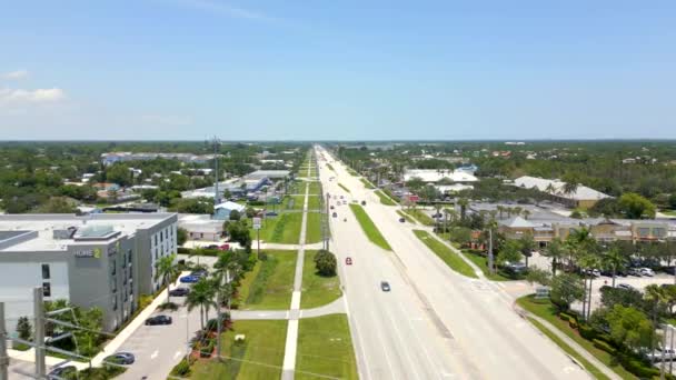 Drone Video Stuart Florida Federal Highway Us1 — Stockvideo