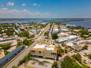 Stuart tarihi bölgesinde havadan çekilmiş bir fotoğraf.
