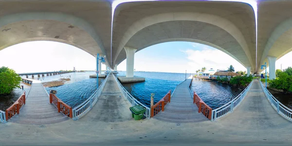 360 Σφαιρικό Ισόγεια Φωτογραφία Stuart Riverwalk Boardwalk Φλόριντα Ηπα — Φωτογραφία Αρχείου
