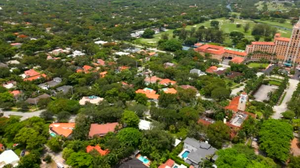 Розкішні Будинки Маямі Біля Готелю Biltmore Coral Gables Близько 2023 — стокове відео