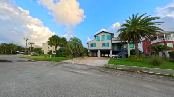 Paseo Coche Barrio Residencial Pensacola Beach — Vídeo de stock