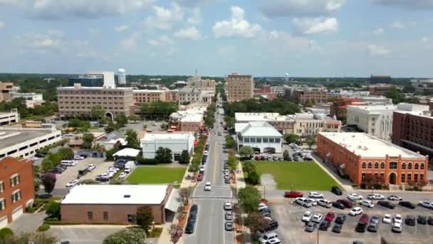 Vídeo Aéreo Palafox Street Downtown Pensacola Florida Estados Unidos — Vídeos de Stock