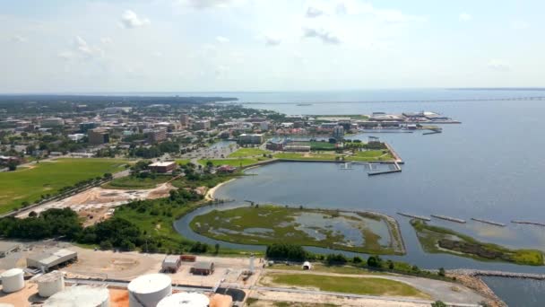Aerial Video Tour Vince Whibbs Community Maritime Park Circa 2023 — Stock Video