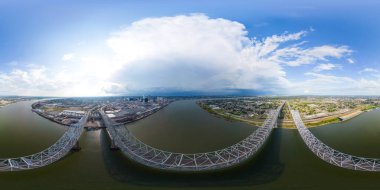 Hava 360 vr fotoğraf Crescent City Connection New Orleans Louisiana