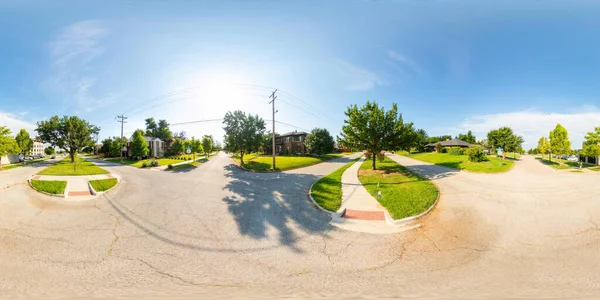 360 Equirettangolare Foto Storica Immobiliare Oklahoma City — Foto Stock