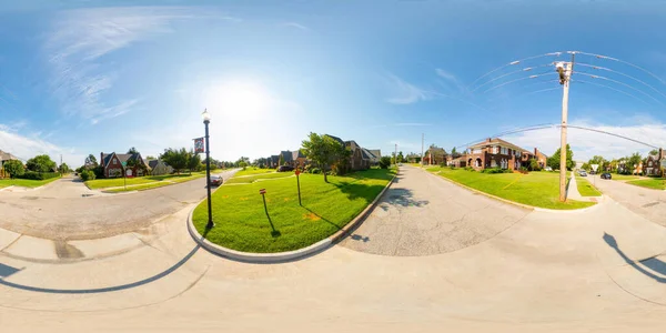 360 Equrectangular Photo Neighborhood Oklahoma City State Capitol — стоковое фото