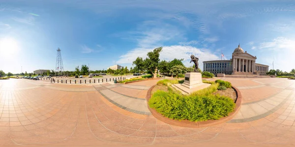 360 Equirettangolare Foto Oklahoma State Capitol Building — Foto Stock
