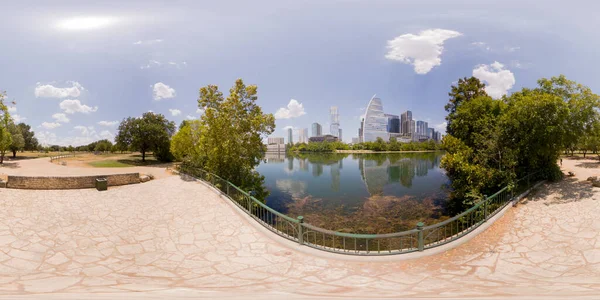 360 Grad Foto Park Szene Downtown Austin Texas Colorado River — Stockfoto