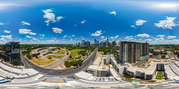 Aereo Drone 360 Foto Austin Texas City Sceneestate 2023 — Foto Stock