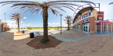 Pensacola, FL, ABD - 21 Temmuz 2023 eşkenar dörtgen fotoğraf Blue Wahoos Stadyumu Pensacola Florida