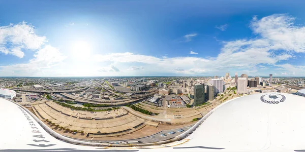 Nova Orleães Eua Julho 2023 Panorama Aéreo 360 Caesars Superdome — Fotografia de Stock