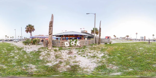 Pensacola Beach Julio 2023 360 Equirectangular Foto Dock Restaurante Bar — Foto de Stock