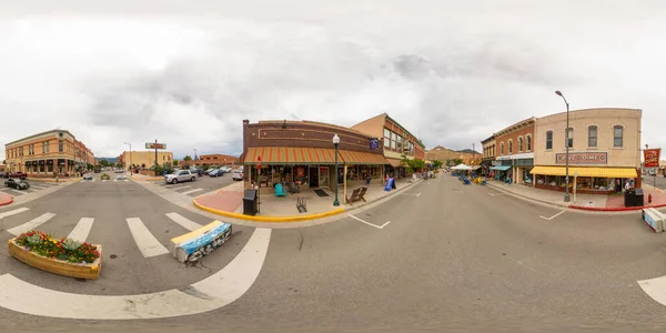 サリダ アメリカ 2023 360 方角パノラマファイブストリートとダイムサリダコロラド — ストック写真