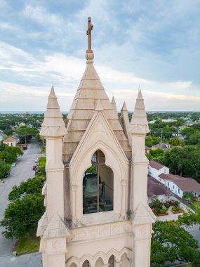 Hava fotoğrafı kilise çan kulesi