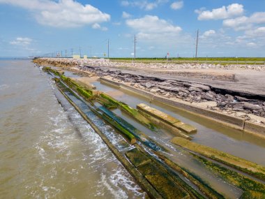 Ulu Ada Bolivar Yarımadası Teksas plaj sahnesi.