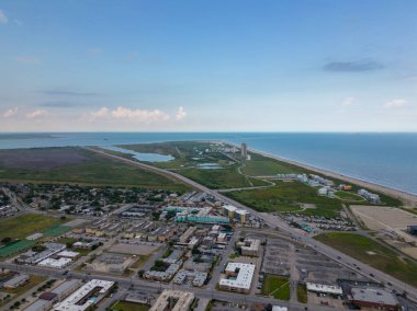 San Jacinto Kalesi Tarihi Noktası Galveston Plajı Teksas