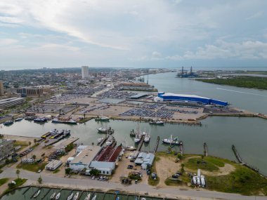 Port Galveston Texas 'ın batı görüntüsü