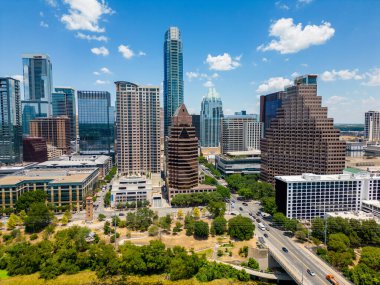 Austin Texas şehir merkezindeki stok fotoğraf ofisleri.