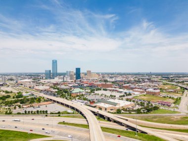 Oklahoma City 'ye giden hava fotoğrafları.