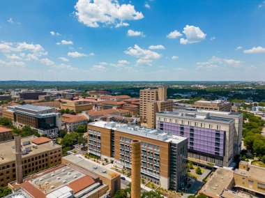 Austin, TX, ABD - 24 Temmuz 2023: Teksas Hava Fotoğraf Üniversitesi Temmuz 2023